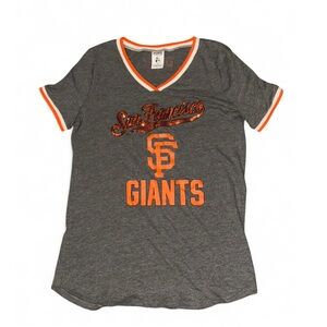 Victoria’s Secret Pink San Francisco Giants Gray and Orange T-Shirt